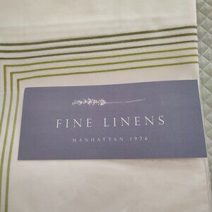 DEA MILANO QUEEN DUVET COVER 6-LINE EMBROIDERY IVORY 300TC EGYPTIAN COT 96W 88L